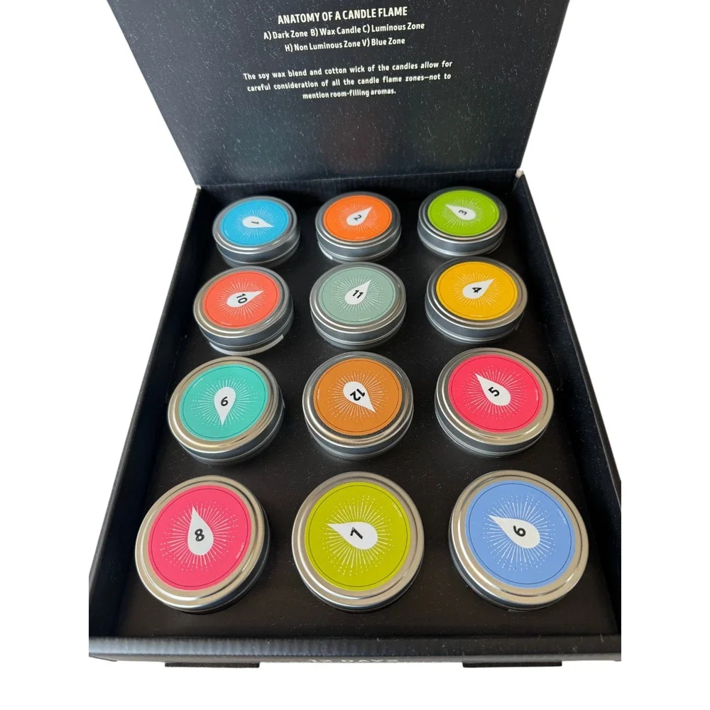 Trader Joe's - 12 Days of Scented (2.5 Oz) Candles - New In Box Gift Fun Scents